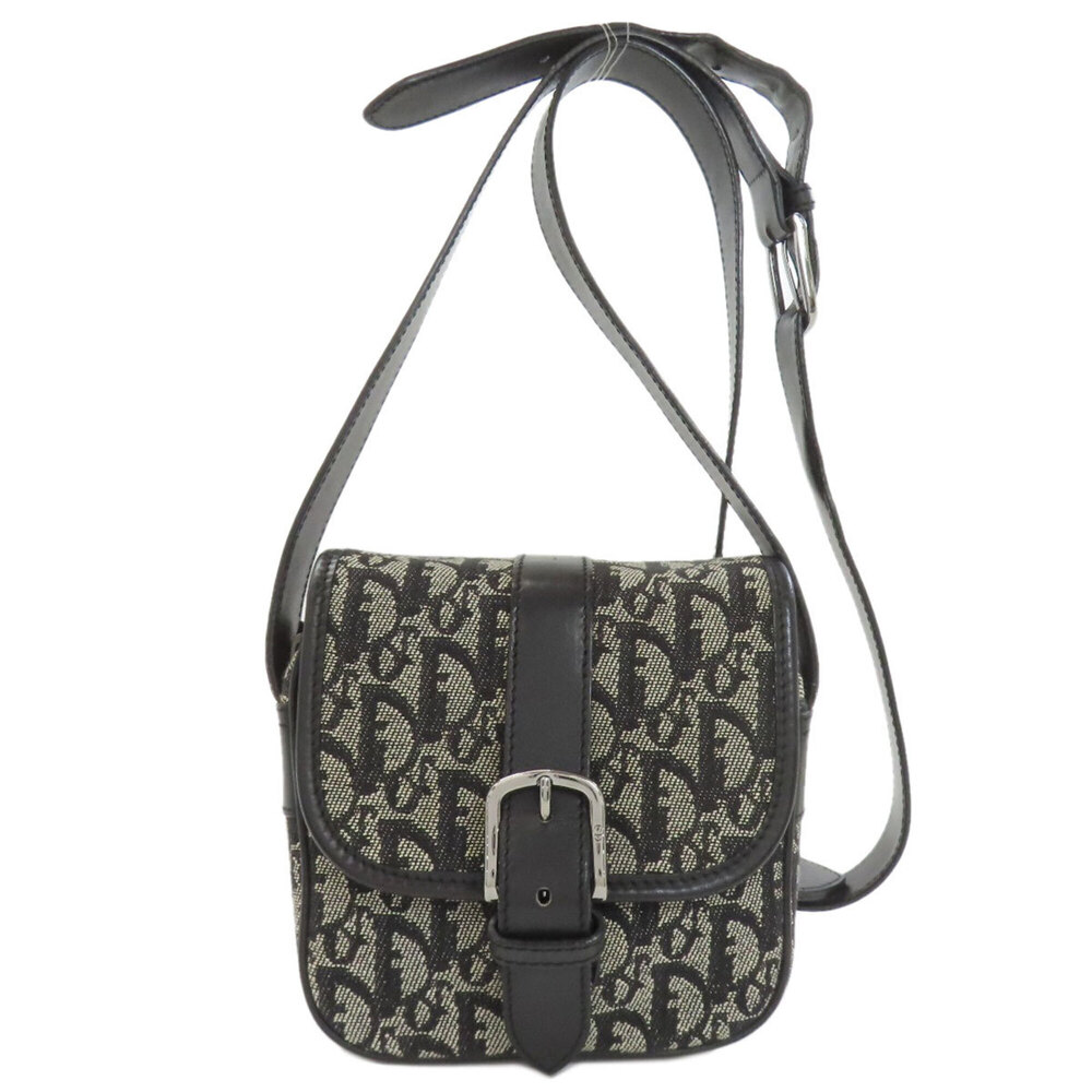 CHRISTIAN DIOR Black Canvas Trotter Shoulder Bag - Picture 1 of 16